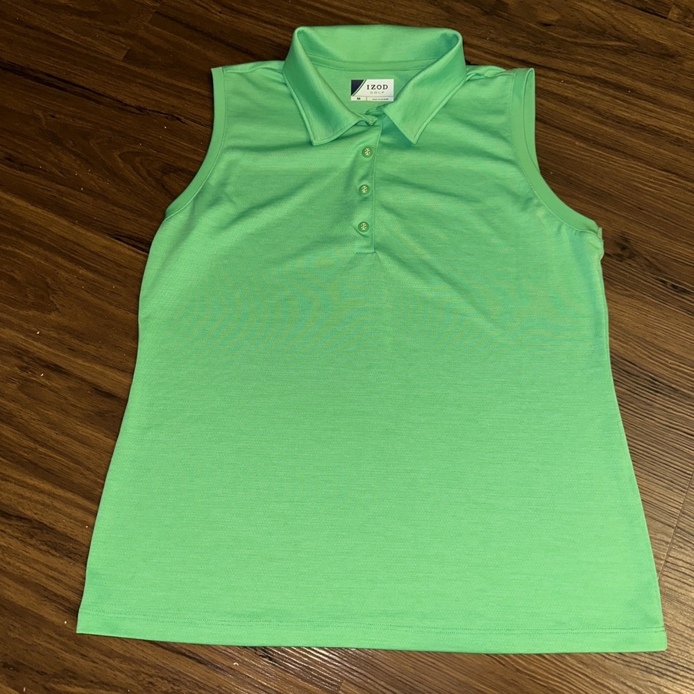 IZOD Golf Womens Sleeveless Polo Shirt Size Medium
